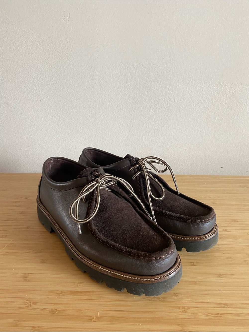 G.H. Bass & Co. Dark Brown Leather & Suede Moc